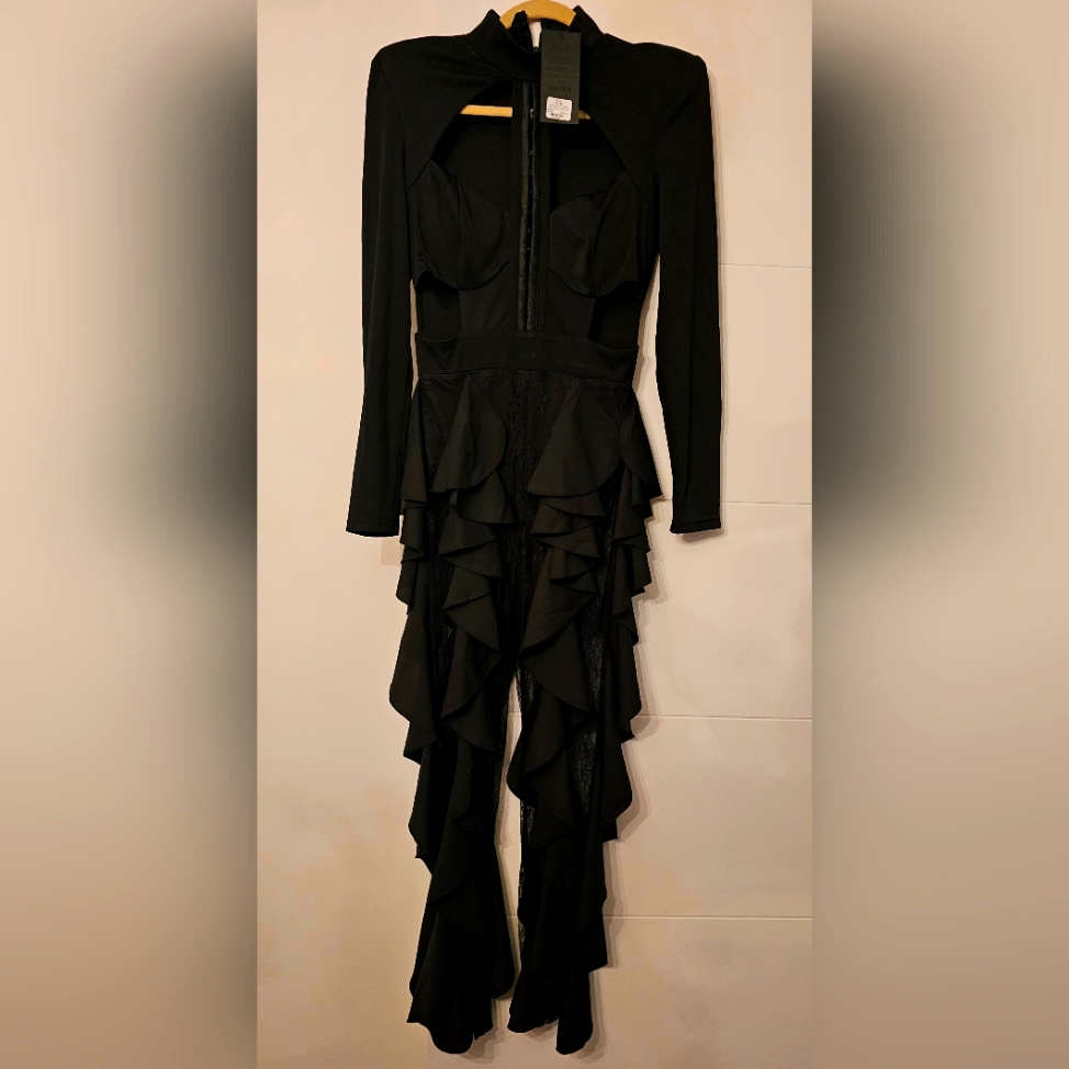 Akira Women's Black Lace Jumpsuit Size Small